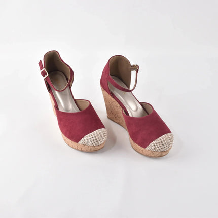 Aura Wine Wedge Heels - Stilnyy