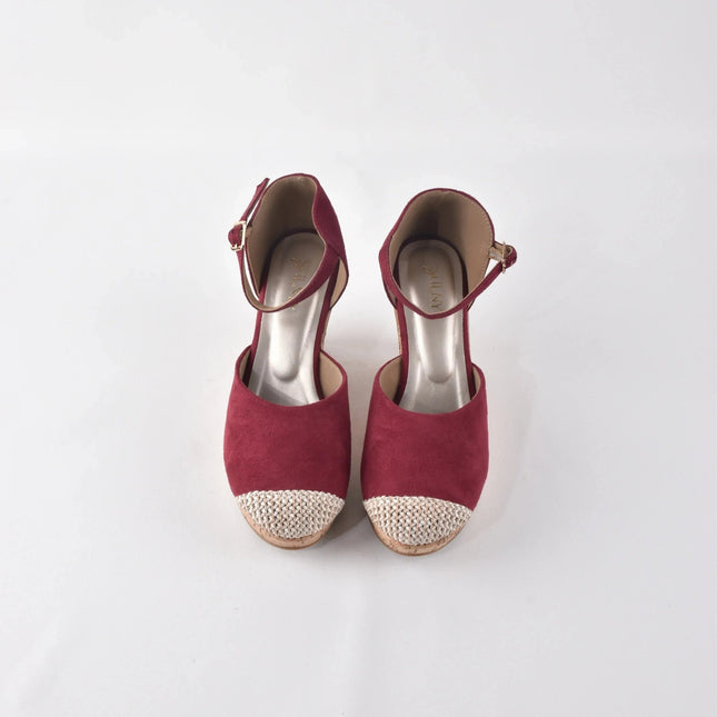 Aura Wine Wedge Heels - Stilnyy