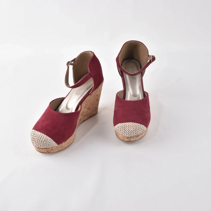 Aura Wine Wedge Heels - Stilnyy