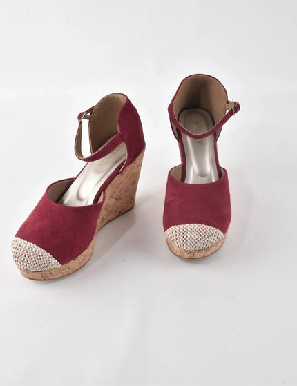 Aura Wine Wedge Heels - Stilnyy