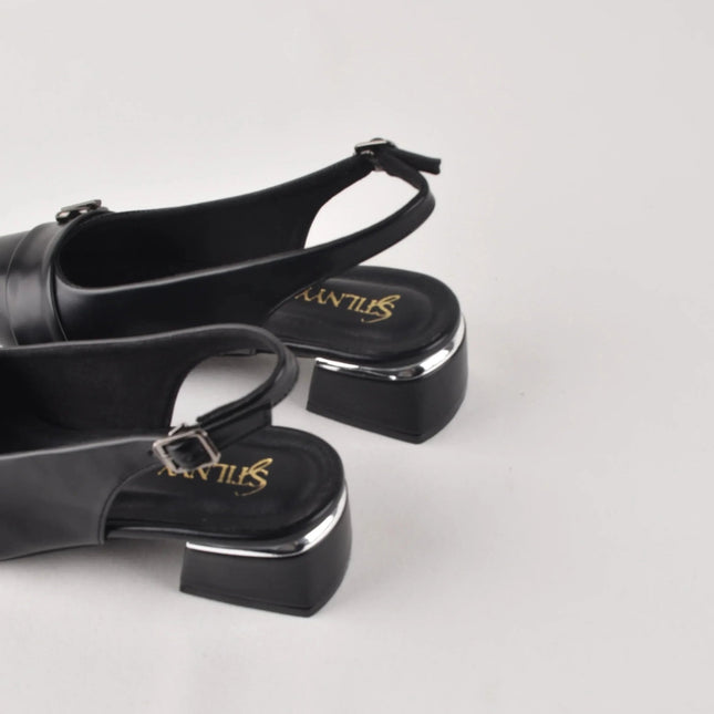 DARK MODE BLOCK HEELS - Stilnyy