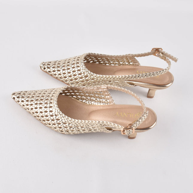 GOLDEN HUSH SLING HEELS - Stilnyy