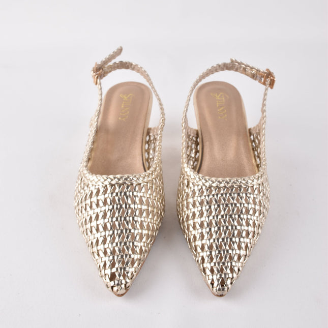 GOLDEN HUSH SLING HEELS - Stilnyy