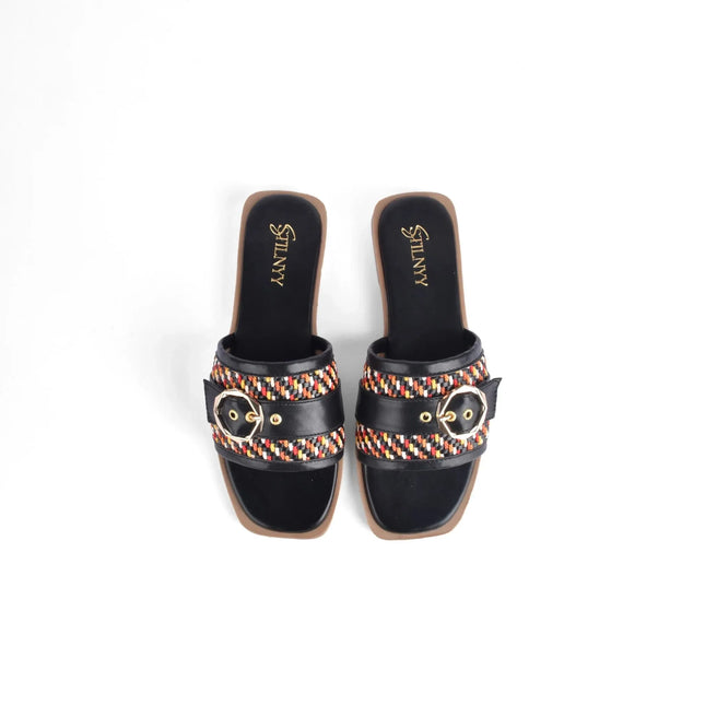 Midnight Riviera Buckle Slides - Stilnyy