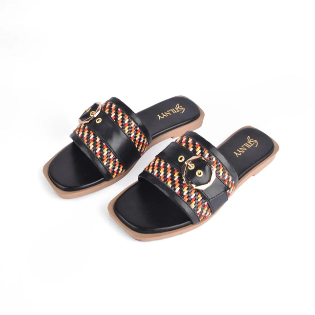 Midnight Riviera Buckle Slides - Stilnyy