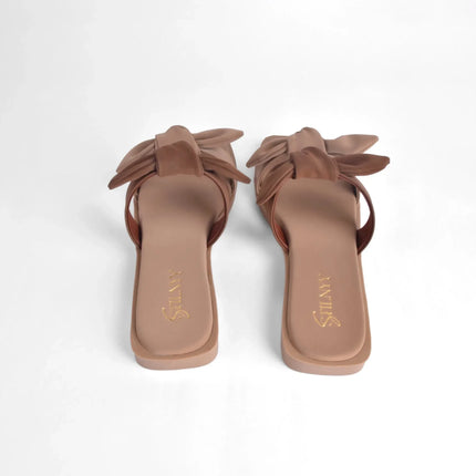Truffle Twin Bow Slides - Stilnyy